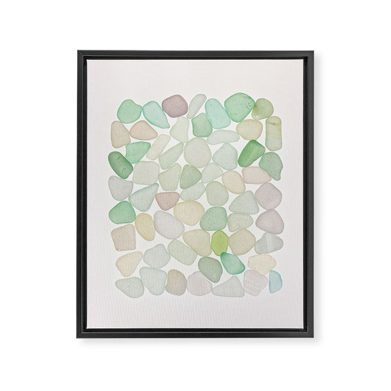 Sea Glass Collection - Soft Pastels Framed Canvas Print Gallery Image 6