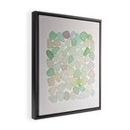 Sea Glass Collection - Soft Pastels Framed Canvas Print Gallery Image 2