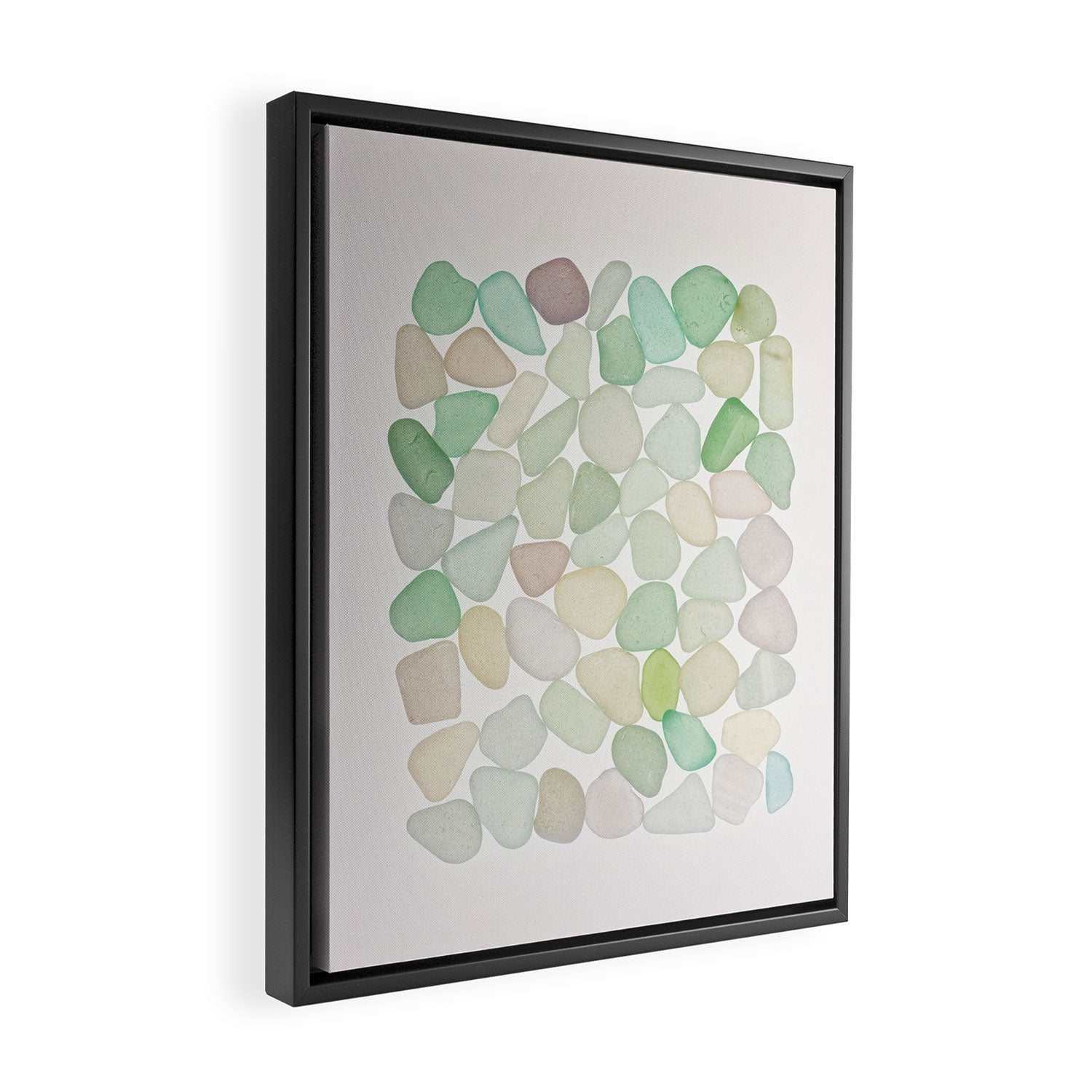Sea Glass Collection - Soft Pastels Framed Canvas Print Gallery Image 2