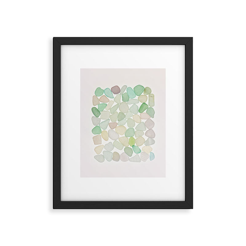 Sea Glass Collection - Soft Pastels Framed Art Print Gallery Image 5