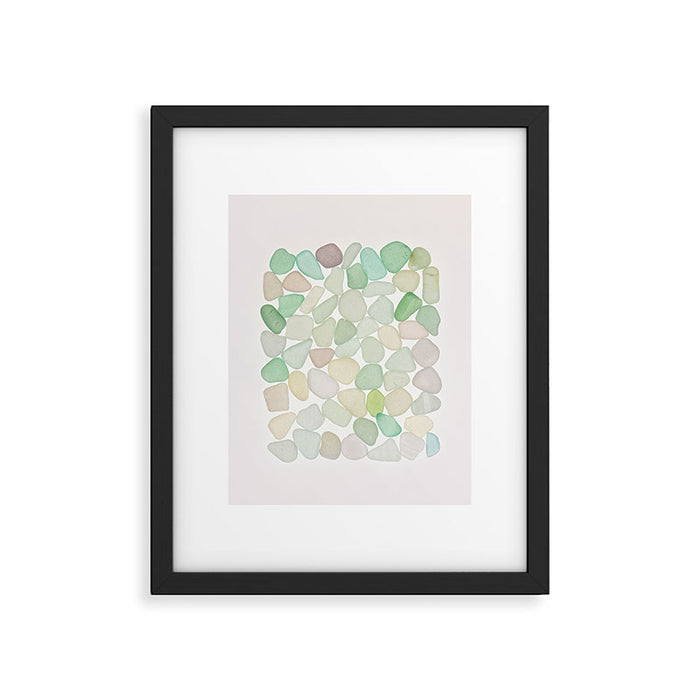 Sea Glass Collection - Soft Pastels Framed Art Print Gallery Image 1