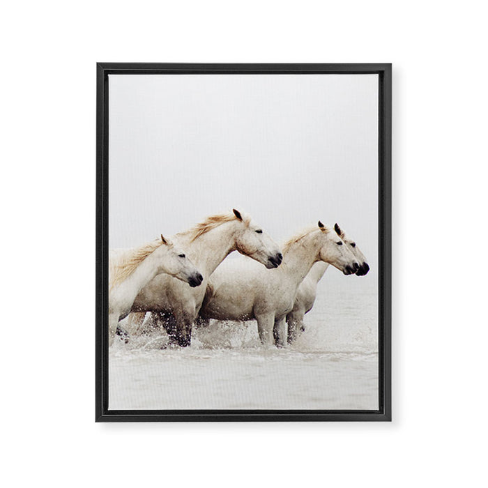 Sea Horses Framed Canvas Print Gallery Image 1