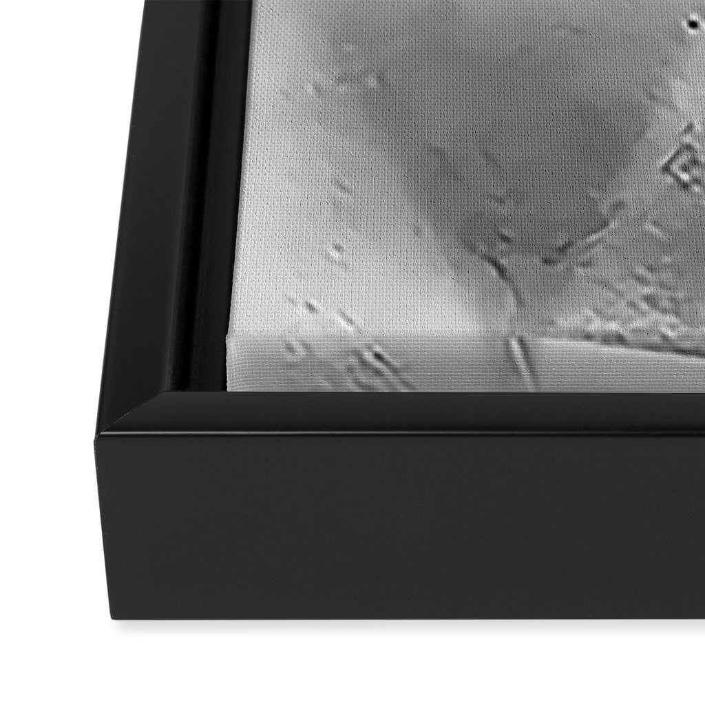 Shadow Figure II - Black and White Framed Canvas Print Gallery Image 3