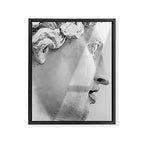 Shadow Figure II - Black and White Framed Canvas Print Gallery Image 6