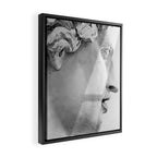 Shadow Figure II - Black and White Framed Canvas Print Gallery Image 2