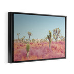 Surreal Pink Desert - Joshua Tree Landscape Photography Framed Canvas Print Gallery Image 2