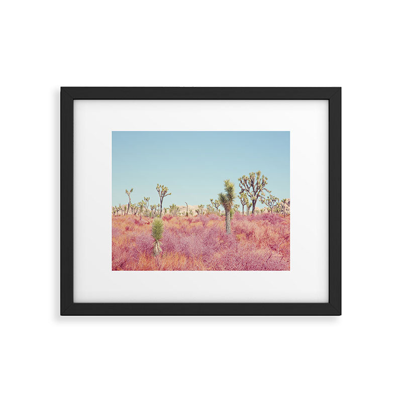 Surreal Pink Desert - Joshua Tree Landscape Photography Framed Art Print Gallery Image 4