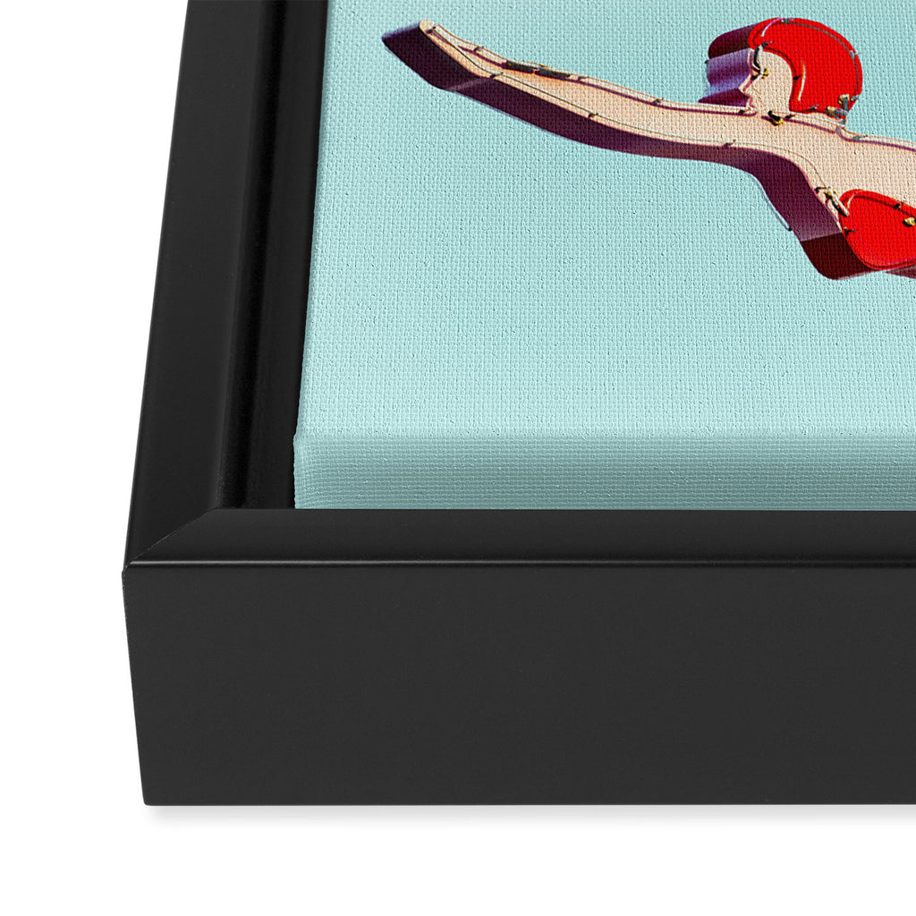Swimmer Girls Framed Canvas Print Gallery Image 3
