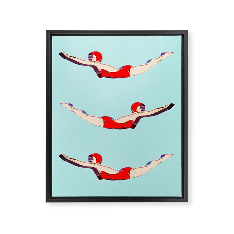 Swimmer Girls Framed Canvas Print Gallery Image 8