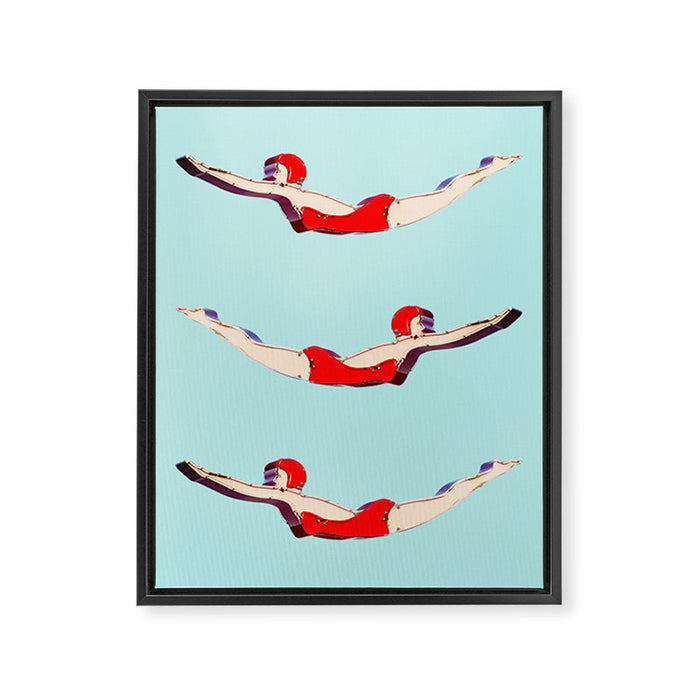 Swimmer Girls Framed Canvas Print Gallery Image 1
