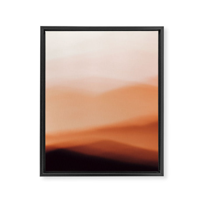 Terracotta Mountains Framed Canvas Print Gallery Image 1