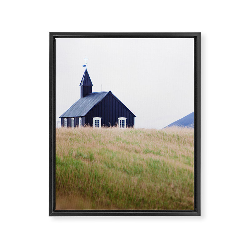 The Little Black Church - Iceland Landscape Photography Framed Canvas Print Gallery Image 8