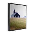 The Little Black Church - Iceland Landscape Photography Framed Canvas Print Gallery Image 2