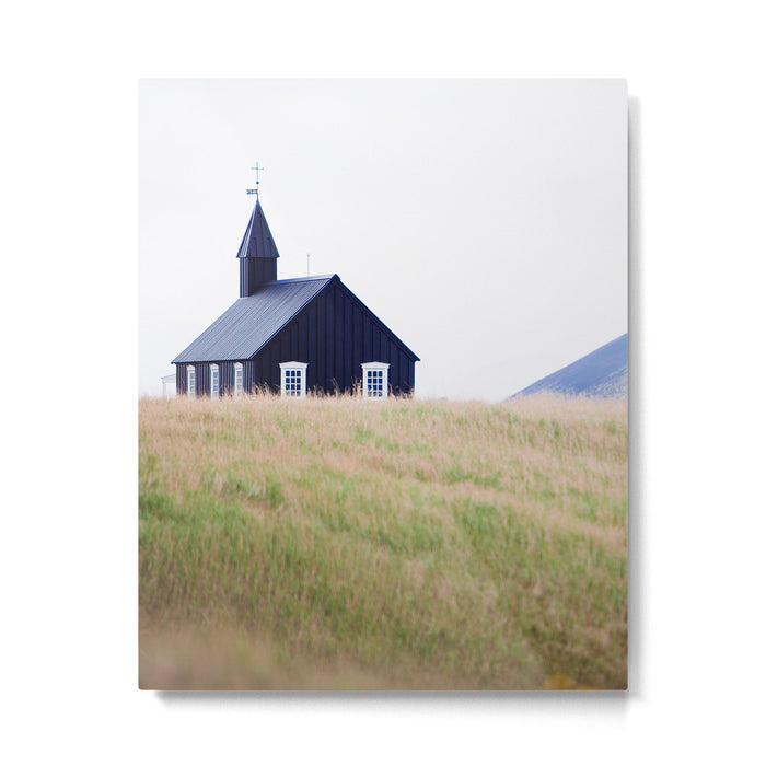 The Little Black Church - Iceland Landscape Photography Metal Print Gallery Image 1