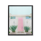 The Pink Door, Palm Springs, California Framed Canvas Print Gallery Image 6