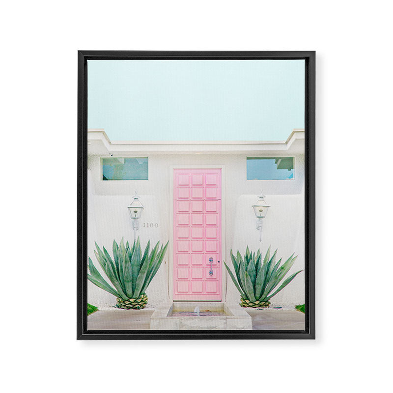 The Pink Door, Palm Springs, California Framed Canvas Print Gallery Image 6