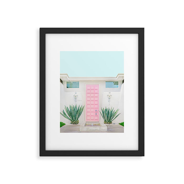 The Pink Door, Palm Springs, California Framed Art Print Gallery Image 1