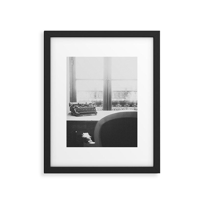 The Writer's Life - Black and White Paris Photography Framed Art Print Gallery Image 5