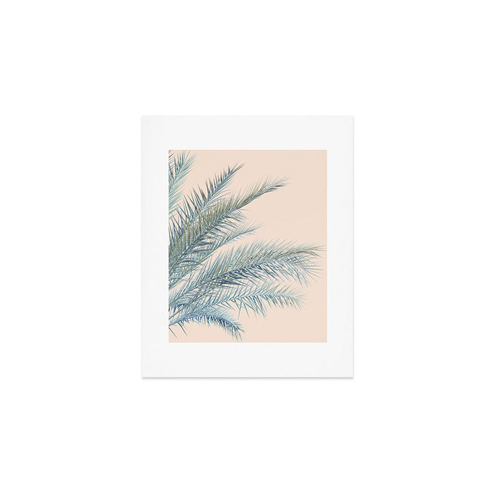 Tropical Palms on Blush Pink, Boho Nature Photography Art Print Gallery Image 1