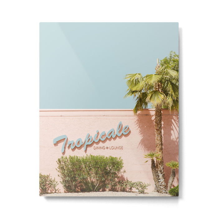 Tropicale Lounge - Retro Palm Springs Photography, Midcentury  Metal Print Gallery Image 1