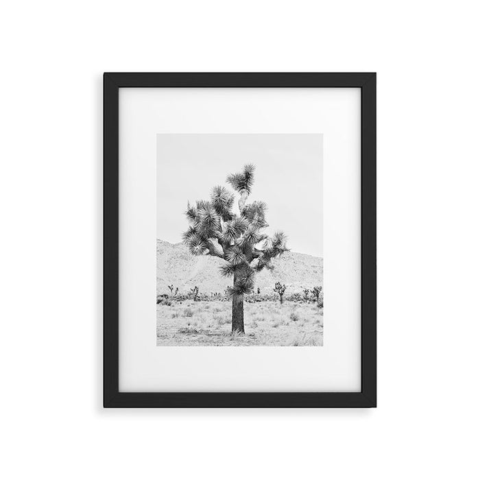 Twisted Joshua Tree - Black and White Photography Framed Art Print Gallery Image 1