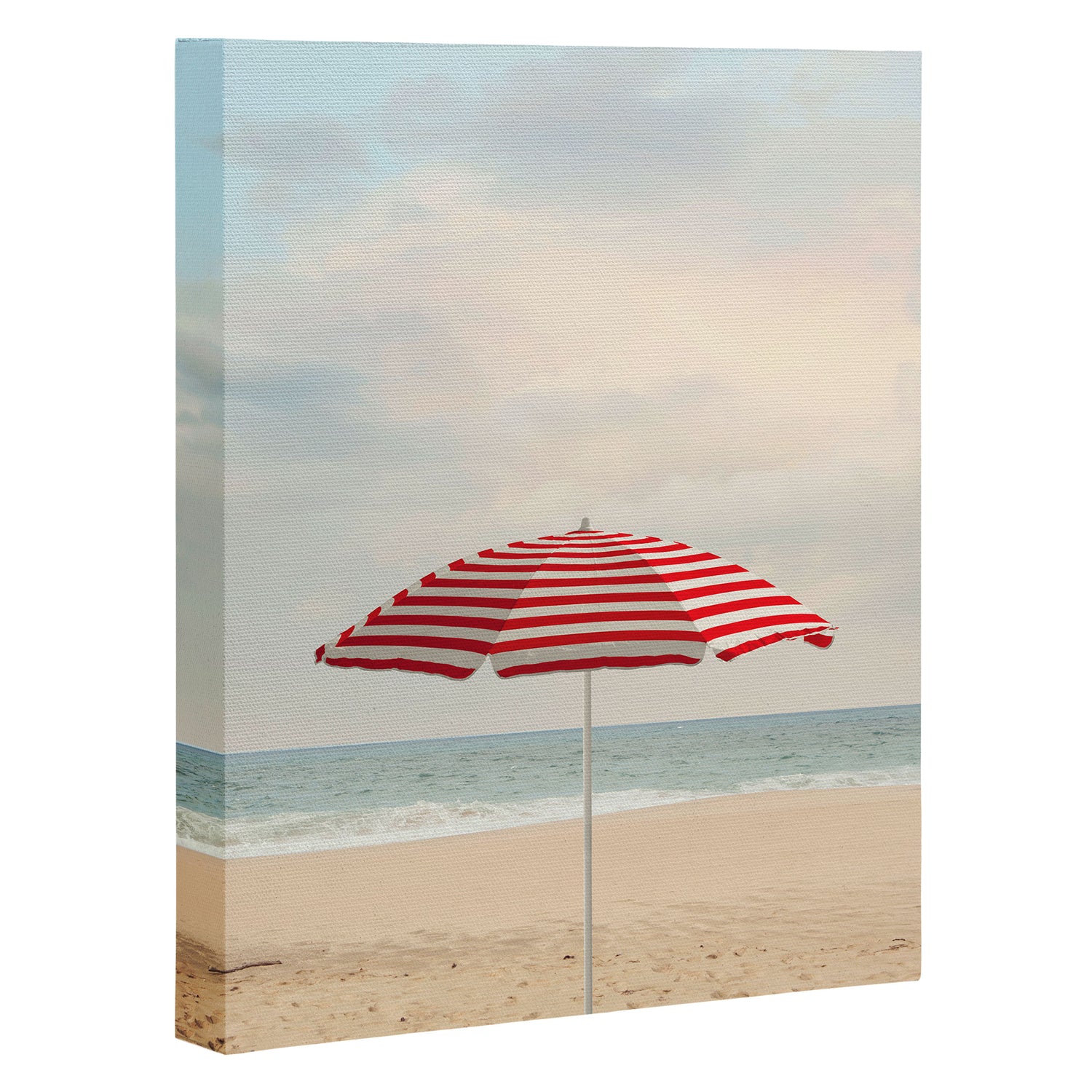 Umbrella - California Travel Photography Print - Beach Canvas Print Gallery Image 3