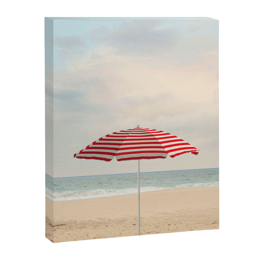 Umbrella - California Travel Photography Print - Beach Canvas Print Gallery Image 6