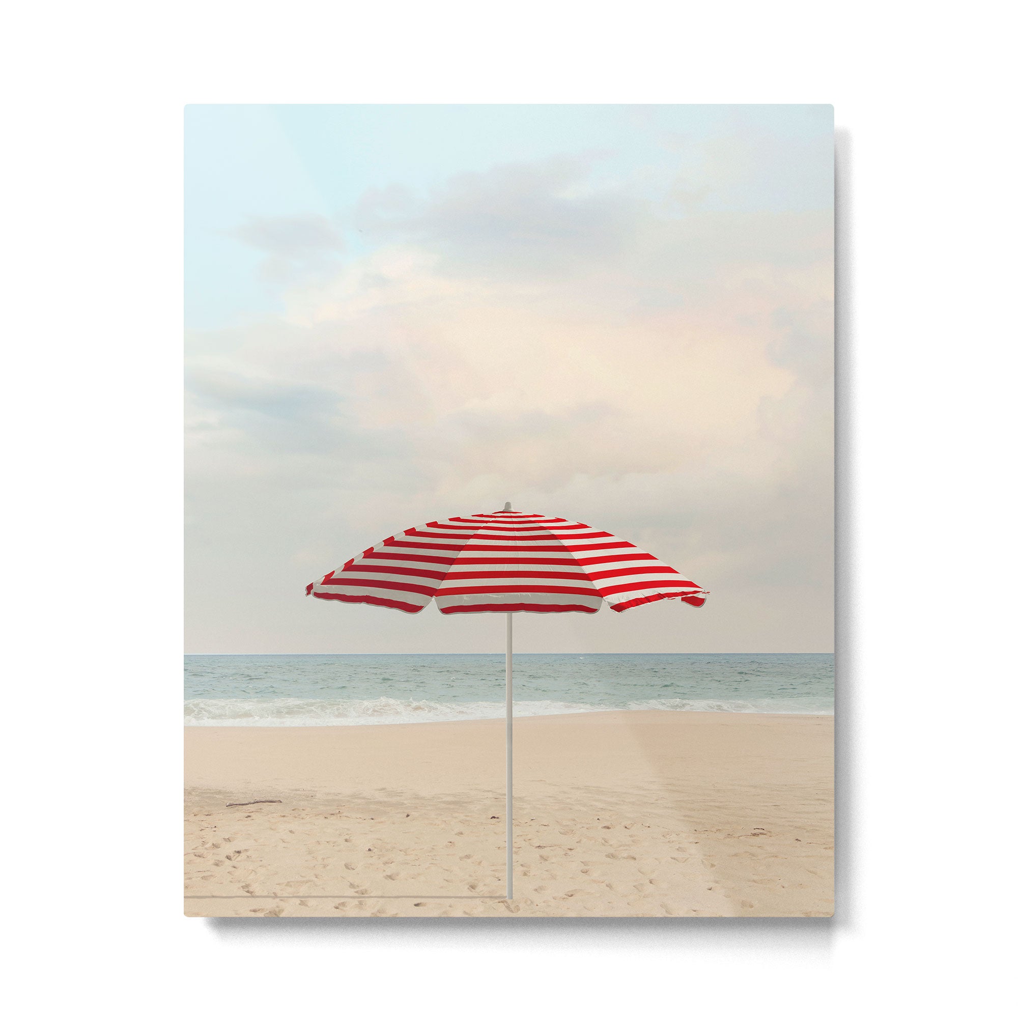 Umbrella - California Travel Photography Print - Beach Metal Print Gallery Image 4