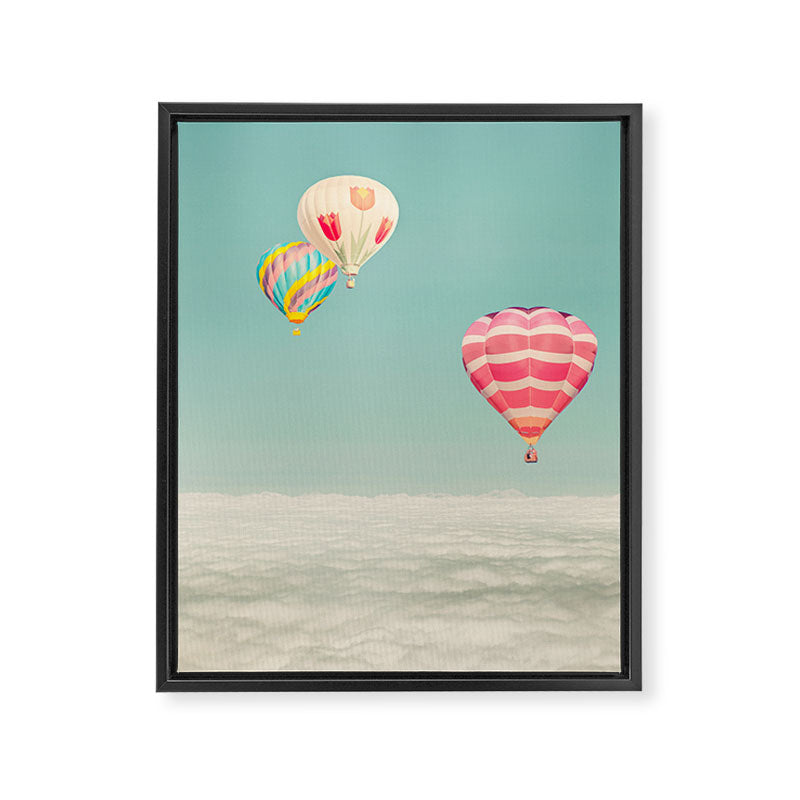 Up Above - Hot Air Balloons Over Clouds Framed Canvas Print Gallery Image 6