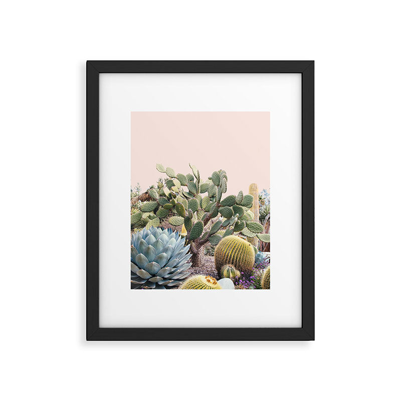 Vintage Desert Cactus Garden Framed Art Print Gallery Image 5