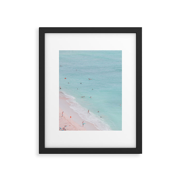Waikiki Beach Aerial - Ocean Photography Framed Art Print Gallery Image 1