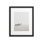 White Camargue Horses - Minimalist Nature Photography Framed Art Print Gallery Image 4