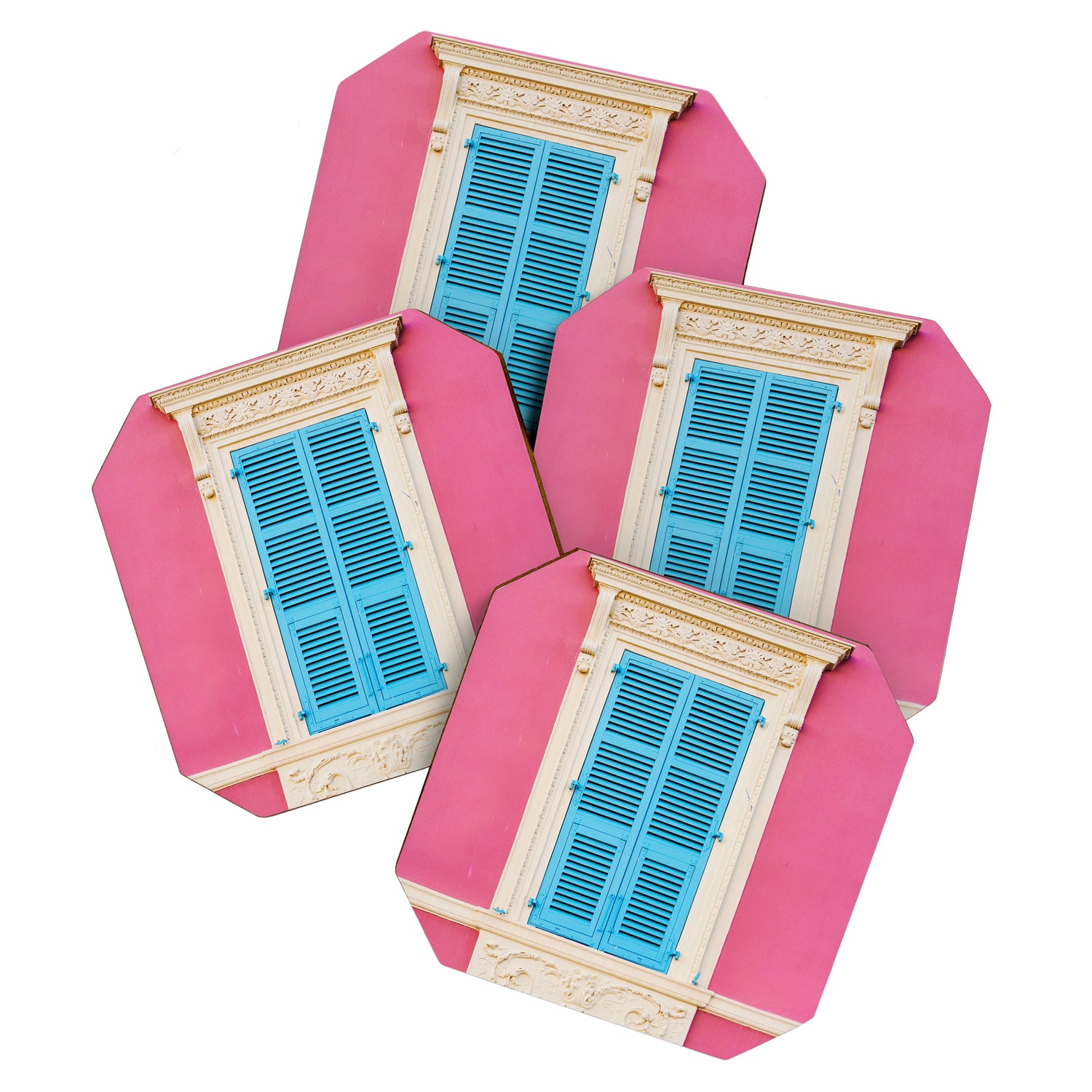 Window in Nice, France - Architecture, Travel Photography Coaster Gallery Image 1