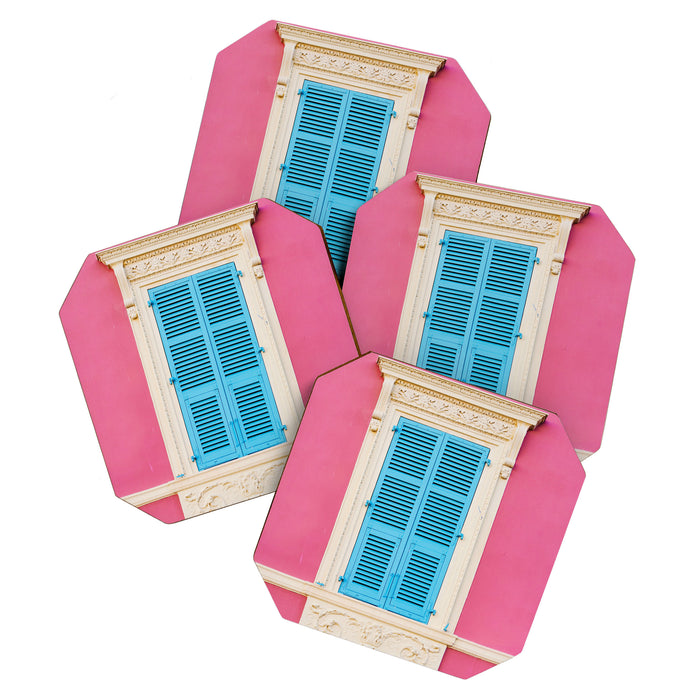 Window in Nice, France - Architecture, Travel Photography Coaster Gallery Image 1