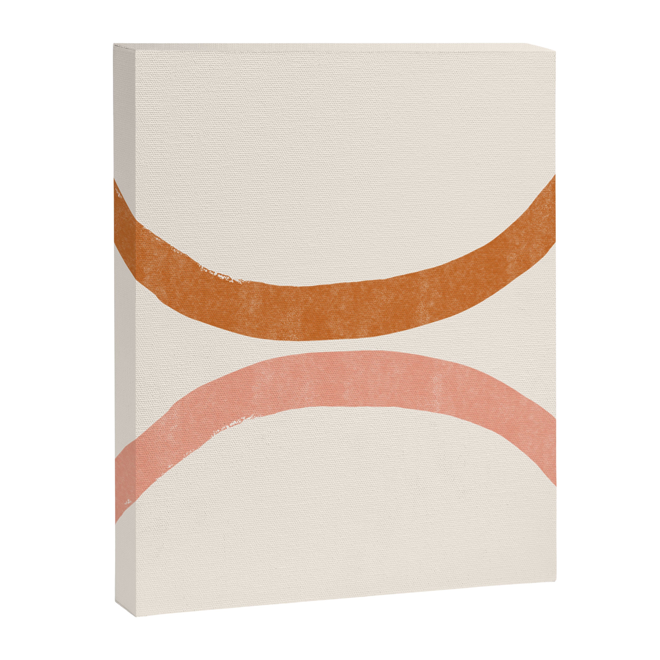 Terracotta Mid Century Abstract Rainbow Arches Canvas Print Gallery Image 8