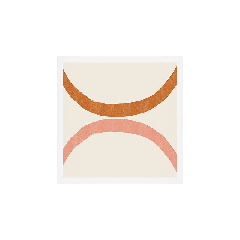 Terracotta Mid Century Abstract Rainbow Arches Art Print Gallery Image 1