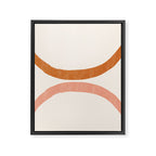 Terracotta Mid Century Abstract Rainbow Arches Framed Canvas Print Gallery Image 8