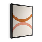 Terracotta Mid Century Abstract Rainbow Arches Framed Canvas Print Gallery Image 2