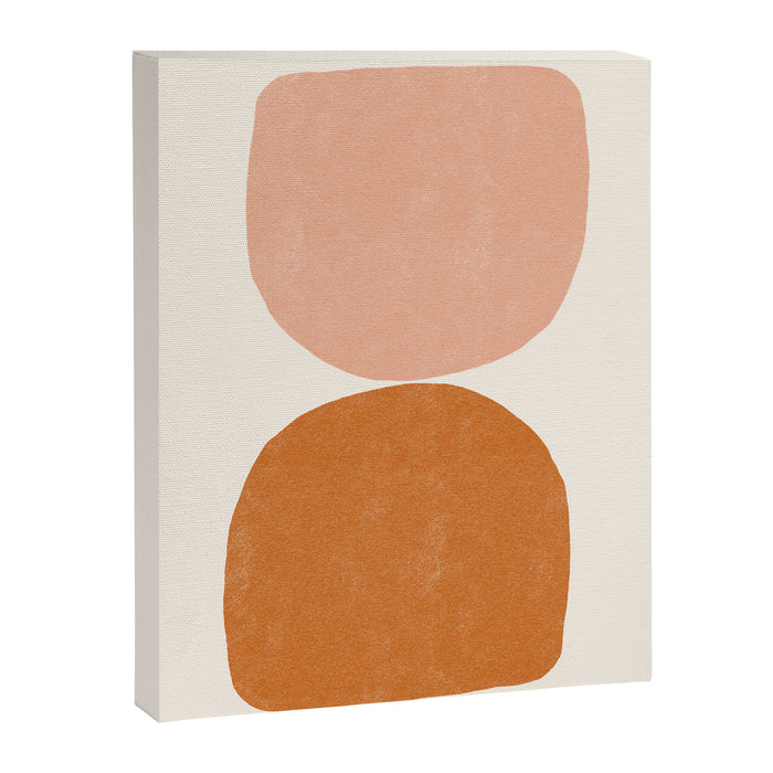 Terracotta Mid Century Modern Abstract Canvas Print Gallery Image 1