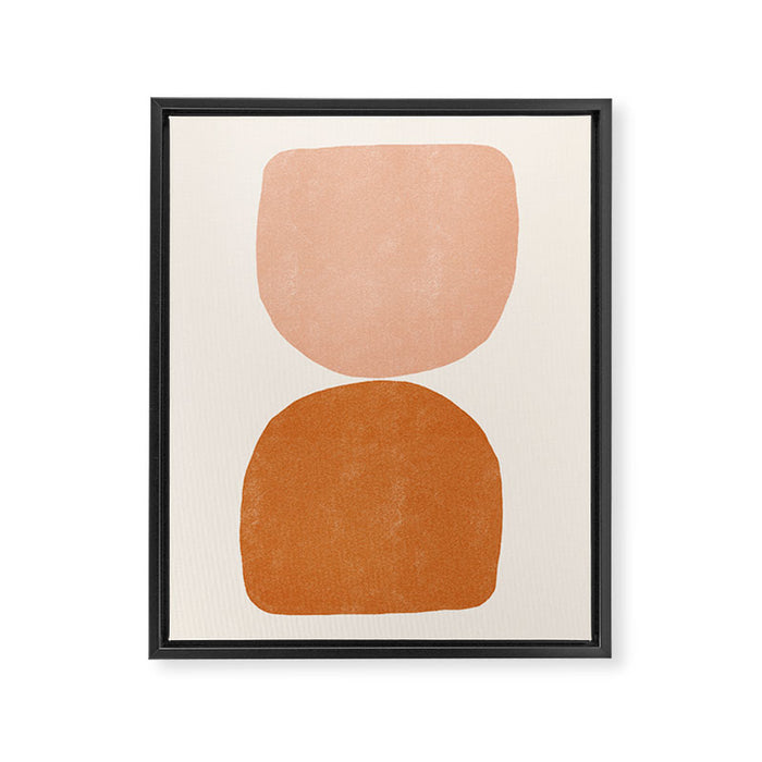 Terracotta Mid Century Modern Abstract Framed Canvas Print Gallery Image 1