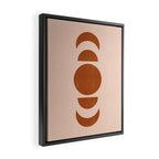 Terracotta Moon Phase Mid Century Framed Canvas Print Gallery Image 2