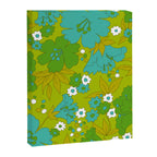Green, Turquoise, and White Retro Flower Design Pattern Canvas Print Gallery Image 8