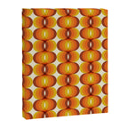 Orange, Brown, and Ivory Retro 1960s Wavy Pattern Canvas Print Gallery Image 8