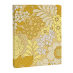 Yellow, Ivory & Brown Retro Floral Pattern Canvas Print Gallery Image 8