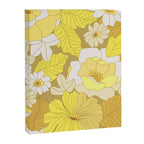 Yellow, Ivory and Brown Retro Flowers Canvas Print Gallery Image 8