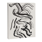 Black and White Brushstroke Minimal Abstract  Art #1 Canvas Print Gallery Image 6