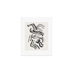 Black and White Brushstroke Minimal Abstract  Art #1 Art Print Gallery Image 1