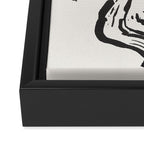 Black and White Brushstroke Minimal Abstract  Art #1 Framed Canvas Print Gallery Image 3
