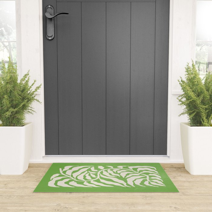 Wild Ferns: Forest Green Edition Welcome Mat Gallery Image 3