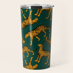 Tigers (Dark Green and Marigold) Travel Mug Gallery Image 1